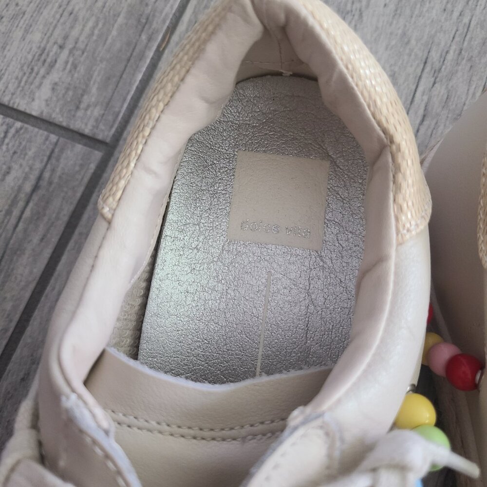 Dolce Vita Zoe Ivory Raffia Beaded Leather Sneakers
SIZE 9 ✨✨GUC✨✨ - Picture 12 of 14